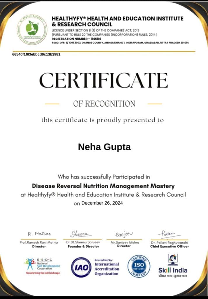 Disease Reversal Nutrition Management